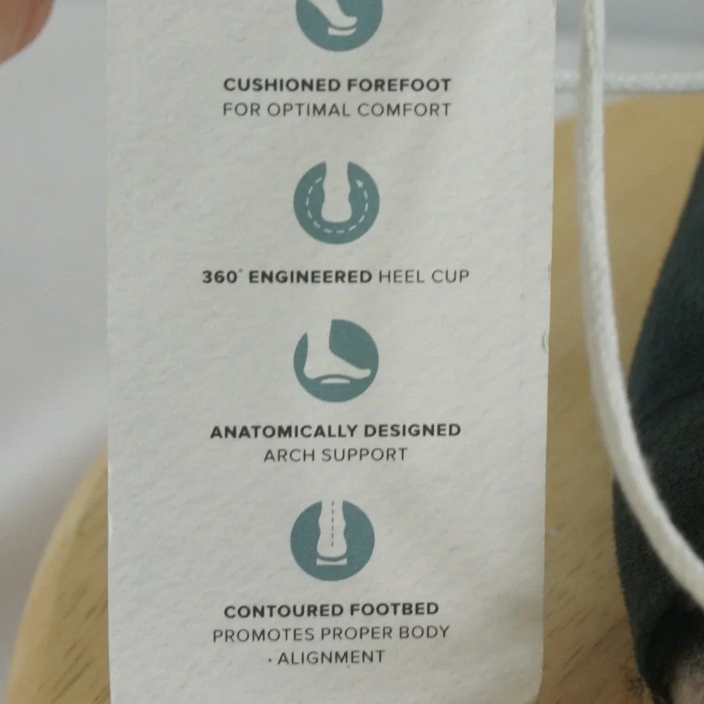 Revitalign Spruce Sher Slip Black Suede Faux Fur Orthotic Sandals Size 8B - Picture 5 of 8